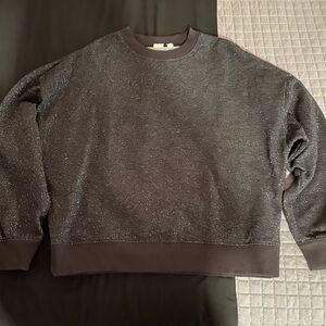 GAP womens black sparkles Crewneck Sweater